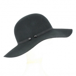 Capeline Monique wool felt Black - Traclet