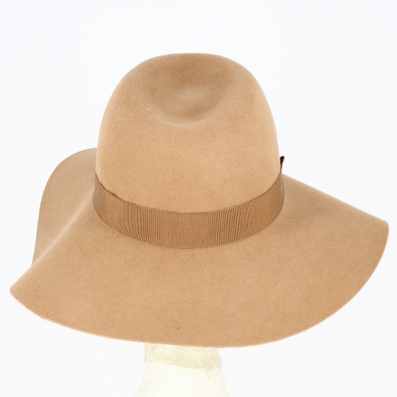 Capeline Camille feutre laine Camel - Traclet Capeline Camille feutre laine Camel - Traclet