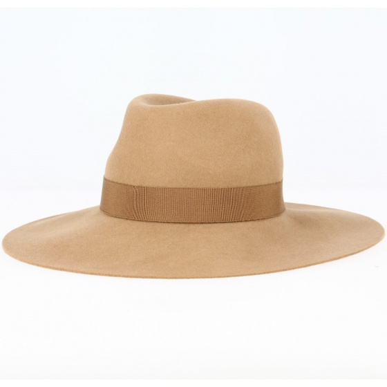 Capeline Camille feutre laine Camel - Traclet Capeline Camille feutre laine Camel - Traclet