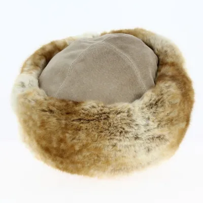 Toque Ivanova Leather & Faux Fur Beige - Traclet