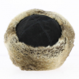 Toque Ivanova Leather & Faux Fur Black - Traclet