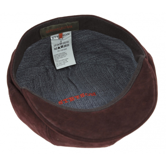 Casquette Hatteras Longreach Cuir Prune - Stetson