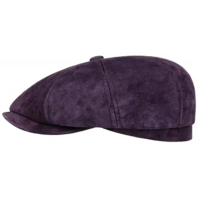 Casquette Hatteras Longreach Cuir Prune - Stetson Reference : 17169| Chapellerie Traclet