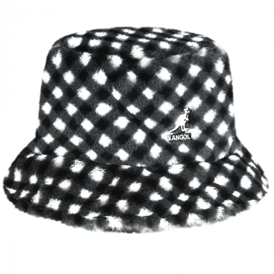 Black & White Faux Fur Bob - Kangol
