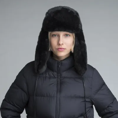 Black faux fur hat - Kangol