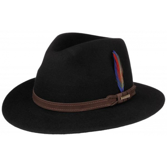 Kentucky Foldable Wool Felt Hat Black - Stetson
