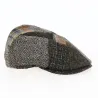 Flat Cap Oxford Patchwork Wool Brown and Green - Traclet