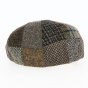Flat Cap Oxford Patchwork Wool Brown and Green - Traclet