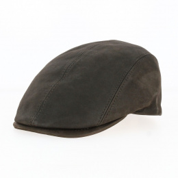 Brown Leather Daffy Cap - Traclet