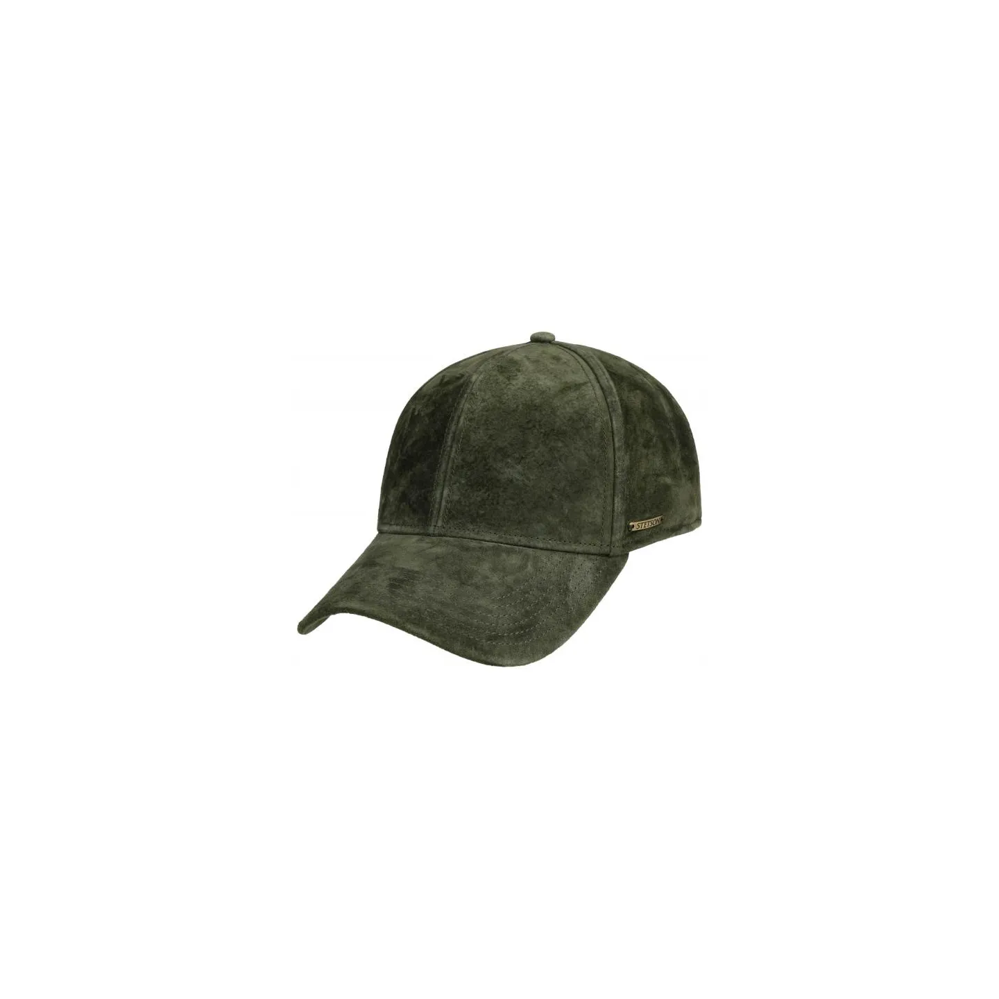 Louisville Leather Baseball Cap in Olive - Stetson ref 17186