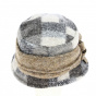 Cloche hat Wool plaid with fleece lining - Traclet