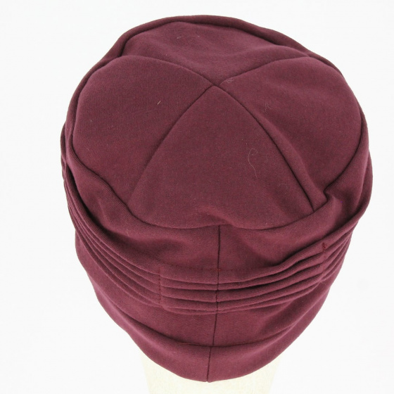 Toque Chimiothérapie Coton prune - Traclet Toque Chimiothérapie Coton prune - Traclet