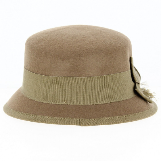 Capeline casquette en feutre camel - Traclet Capeline casquette en feutre camel - Traclet