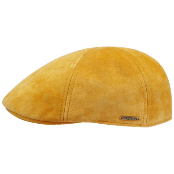 Texas Pigskin Leather Cap Yellow - Stetson