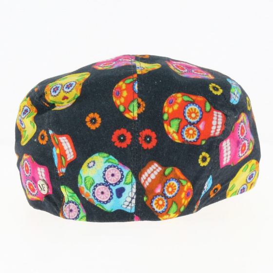 Flat Cap Skull Black - Flechet