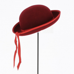 Breton hat Felt Wool Child Bordeaux - Traclet