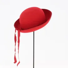 Chapeau Breton Feutre Laine Rouge - Traclet
