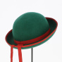 Breton hat Felt Wool Green and Red - Traclet
