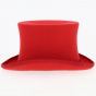 Chapeau Haut De Forme Feutre Laine rouge Pavot - Traclet