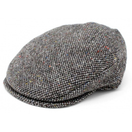 Donegal Tweed Flat Cap Grey Wool - Hanna Hats