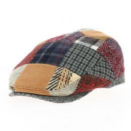 Tadoussac Patchwork Wool Flat Cap - Aussie Apparel