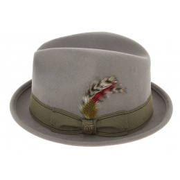 Trilby Hat Gain Grey and Gold - Brixton