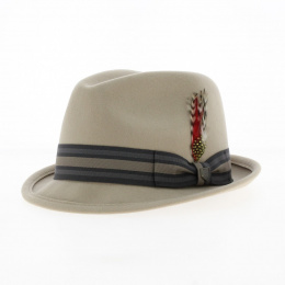 Trilby Gain Beige Wool Felt Hat - Brixton