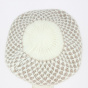 Beret - Angora knit hat Losange Bi-color Ecru and beige - Traclet