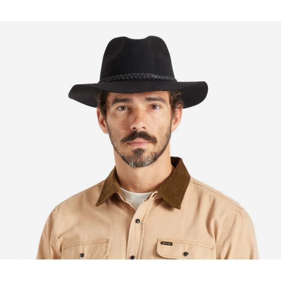Chapeau Fedora Messer Western Feutre Noir - Brixton