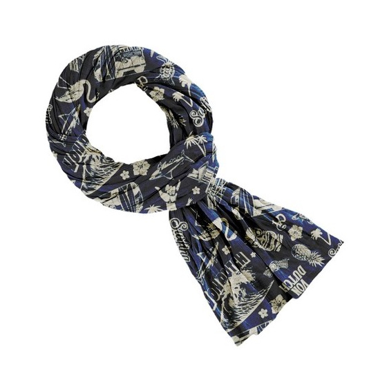 Navy Blue Tiki Surf Chèche Scarf - Von Dutch