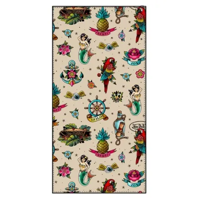 Foulard Chèche Tatouage Vintage Beige - Von Dutch