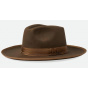 Brown Wool Felt Fedora Hat Reno - Brixton