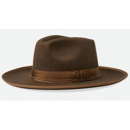 Fedora Reno Brown Wool Felt Hat - Brixton