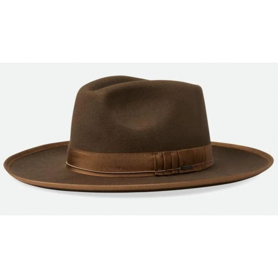Brown Wool Felt Fedora Hat Reno - Brixton
