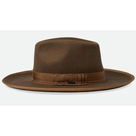 Chapeau Fedora Reno Feutre Laine Marron - Brixton