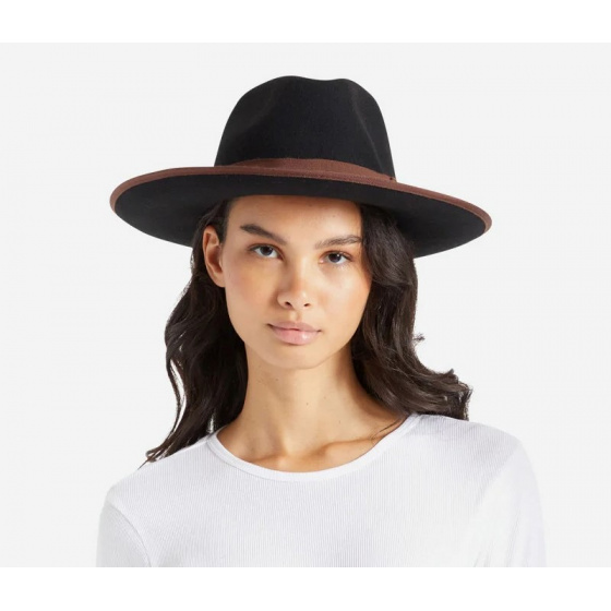 Reno Black Felt Fedora Hat - Brixton