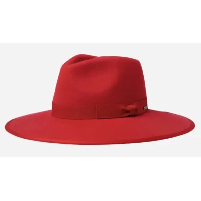 Chapeau Traveller Jo Rancher Feutre Rouge - Brixton