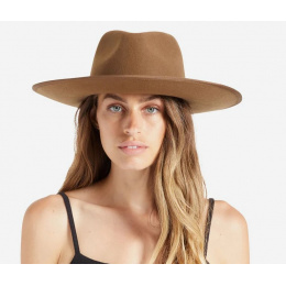 Fedora Jo Rancher Brown Felt Hat - Brixton