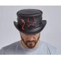 Black Leather Marlow Top Hat - Head'n Home