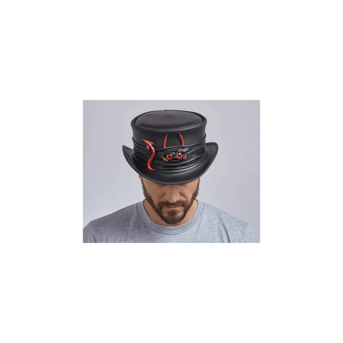 Chapeau Haut de Forme Marlow Cuir Noir - Head'n Home Reference : 17287| Chapellerie Traclet