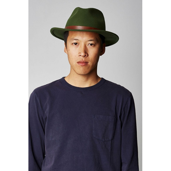 Royal Blue Wool Felt Fedora Hat - Brixton