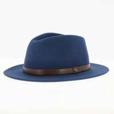 Chapeau Fedora Messer Feutre Laine Bleu Roi - Brixton