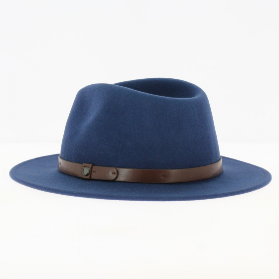 Fedora Messer Hat King Blue Wool Felt - Brixton
