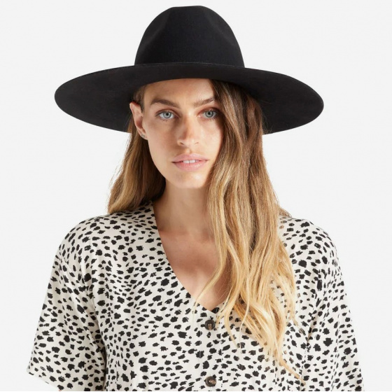 Chapeau Fedora Leigh Feutre Laine Noir - Brixton