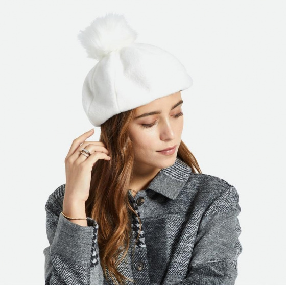 Natalie Women's Beret with White Pompon - Brixton