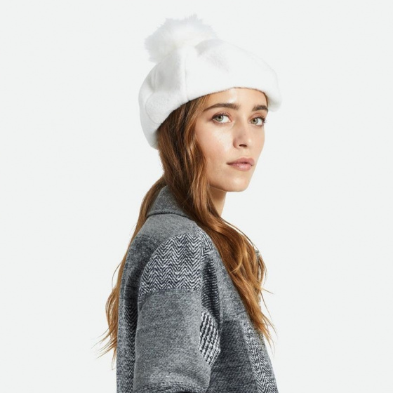 Natalie Women's Beret with White Pompon - Brixton