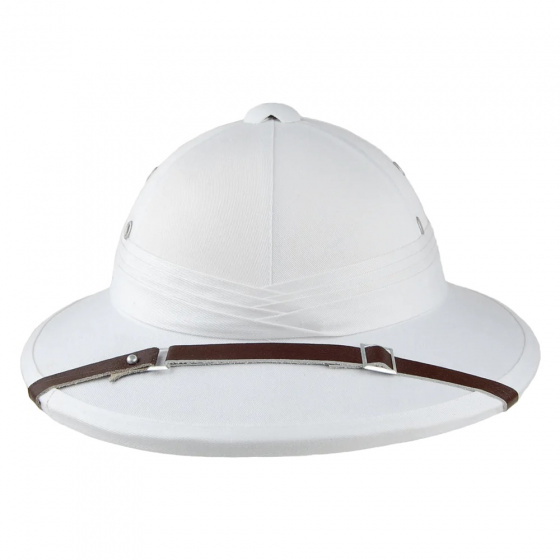 White French Colonial Helmet - Traclet White French Colonial Helmet - Traclet