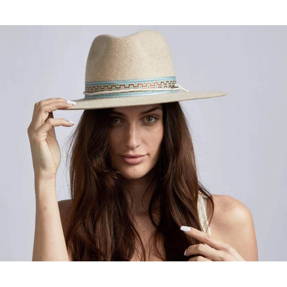 Chapeau Fedora Maldives Moon Feutre Beige - Head'n Home