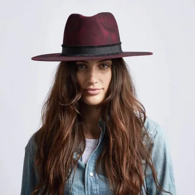 Fedora Plum Hat Bordeaux Felt - Head'n Home