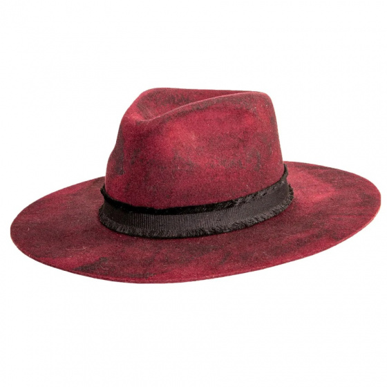 Fedora Plum Hat Bordeaux Felt - Head'n Home